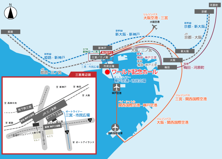 神戸の交通機関情報マップ