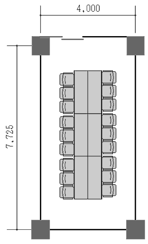 会議室（小）寸法図