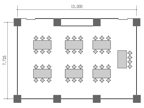 工作室寸法図