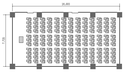 セミナー室寸法図