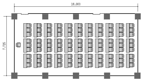 多目的室（大）寸法図