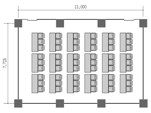 多目的室（小）寸法図