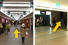阪神神戸三宮駅（東口改札）からポートライナー乗り場までの案内4